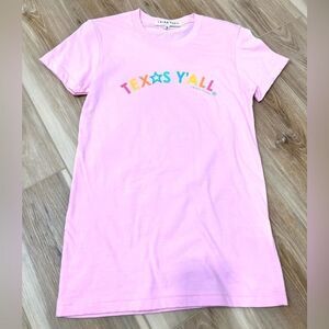 TRINA TURK TEXAS YALL PINK T SHIRT SIZE SMALL